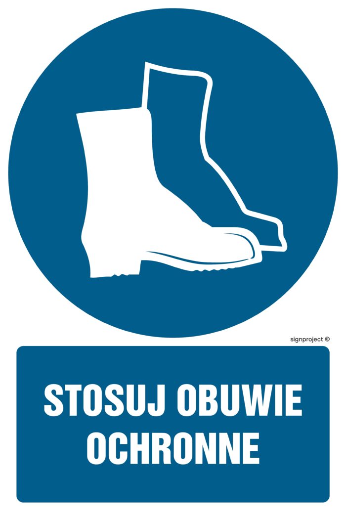 GL046 Stosuj obuwie ochronne - opakowanie 10 sztuk
