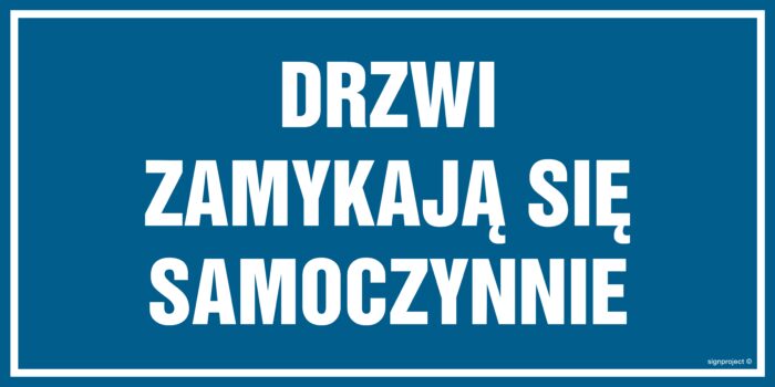 PA509 Drzwi zamykają się samoczynnie -  6 naklejek