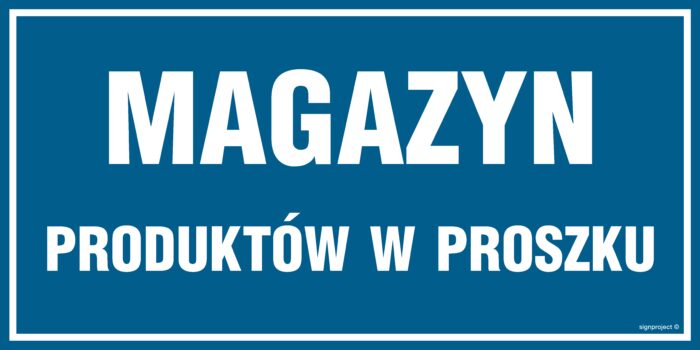 PA525 Magazyn produktów w proszku -  6 naklejek