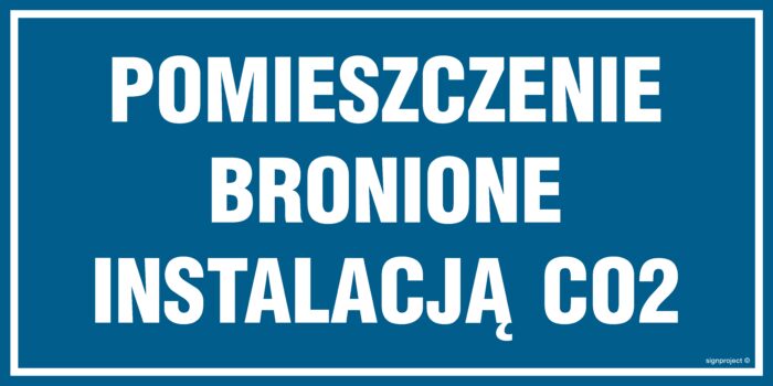 PA558 Pomieszczenie bronione instalacją CO2 -  6 naklejek