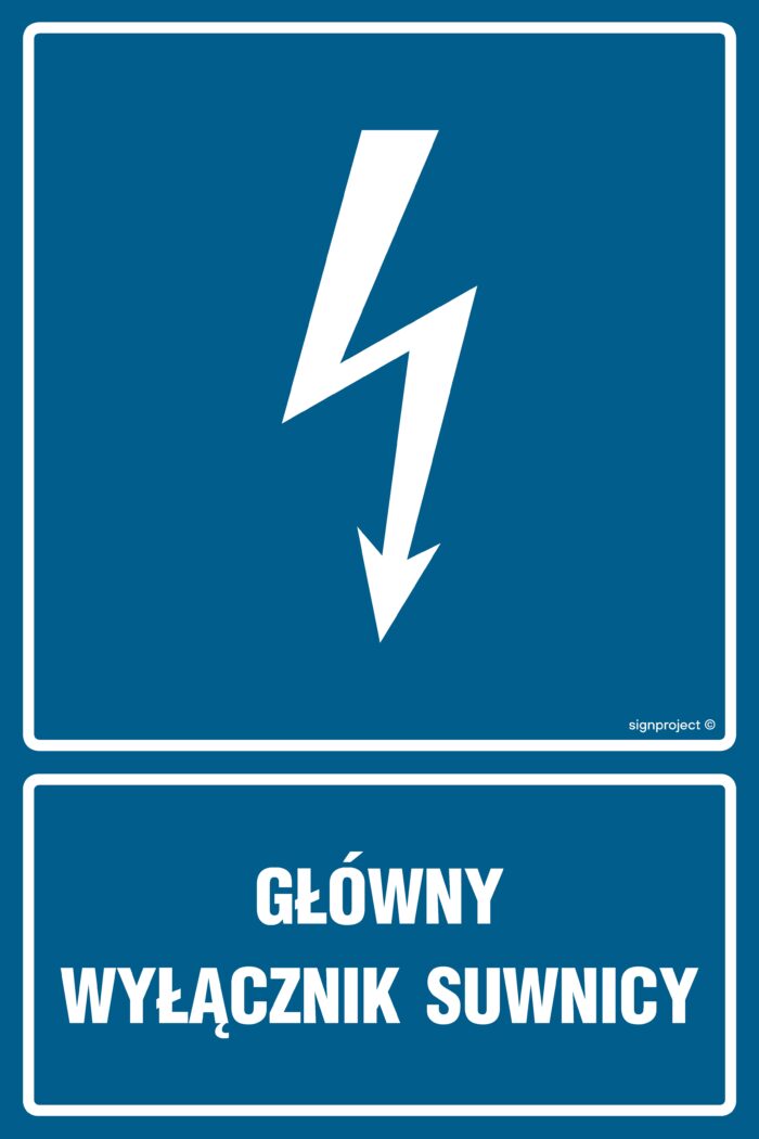 HG040 Główny wyłącznik suwnicy -  9 naklejek