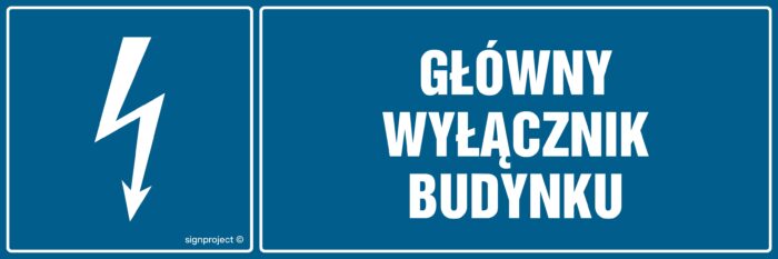 HH013 Główny wyłącznik budynku -  8 naklejek -  8 naklejek