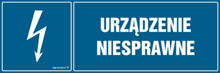 HH018 Urządzenie niesprawne -  8 naklejek -  8 naklejek