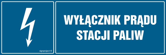 HH020 Wyłącznik prądu stacji paliw -  8 naklejek -  8 naklejek