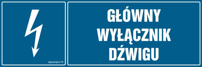 HH023 Główny wyłącznik dźwigu -  8 naklejek -  8 naklejek