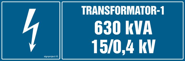 HI005 Transformator-1 630 kVA 15/0.4 kV -  8 naklejek -  8 naklejek