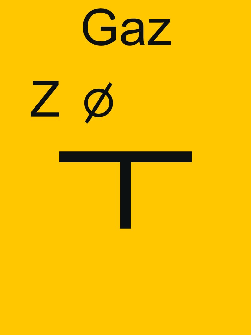 JC001 Tablica zawieradła mechanicznego na gazociągu