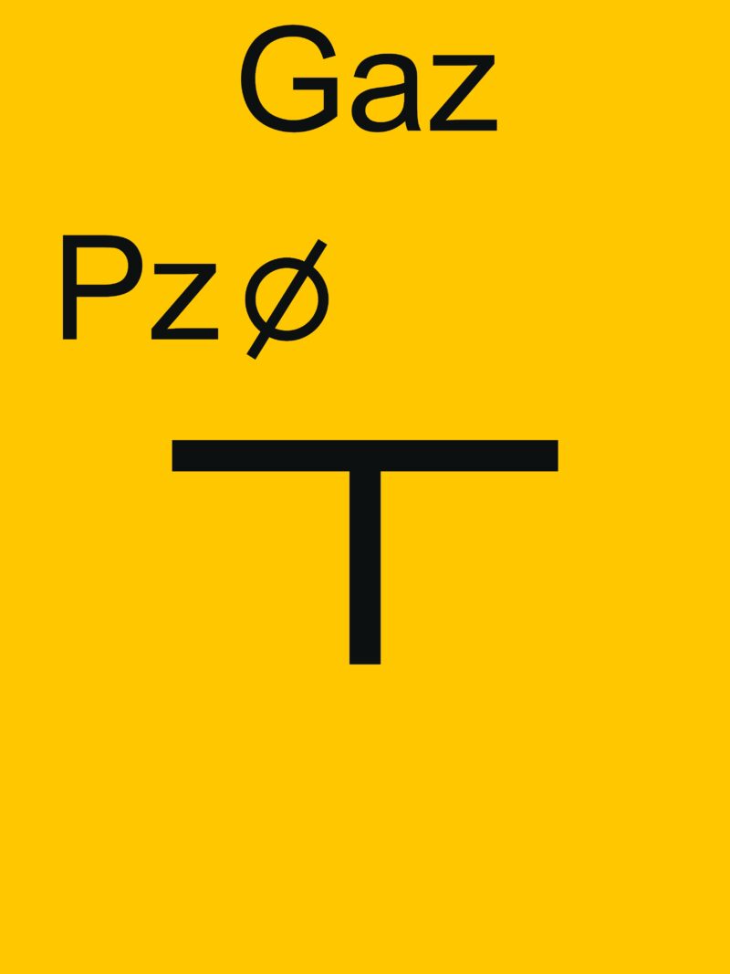 JC009 Tablica punktu załamania gazociągu