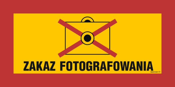 JE008 Zakaz fotografowania