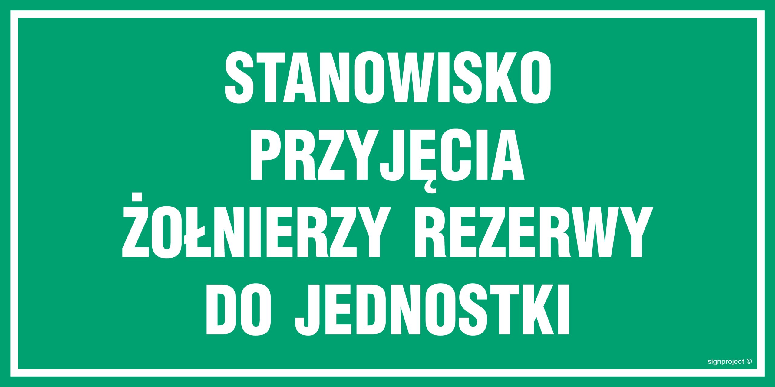 JE015 Stanowisko przyjęcia żołnierzy rezerwy do jednostki
