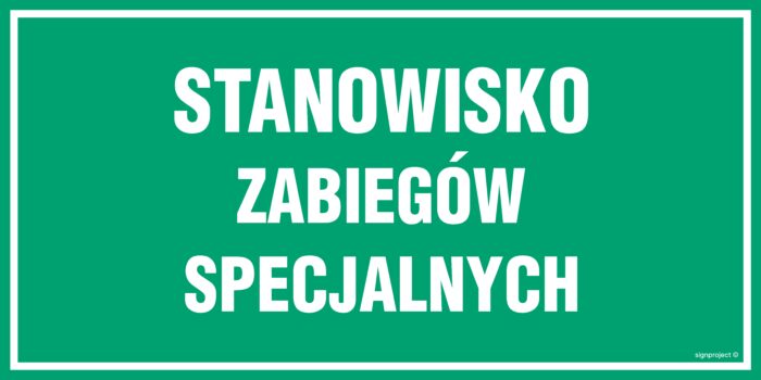 JE016 Stanowisko zabiegów specjalnych