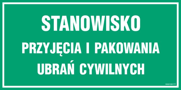JE020 Stanowisko przyjęcia i pakowania ubrań cywilnych