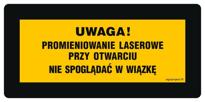 KB006 Uwaga! Promieniowanie laserowe przy otwarciu Nie spoglądać w wiązkę Nie obserw. przez przyrządy opty