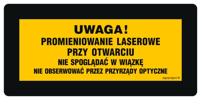 KB007 Uwaga niewidzialne promieniowanie laserowe