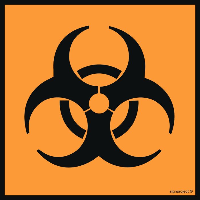 LA007 Substancja stwarzająca zagrożenie biologiczne -  12 naklejek