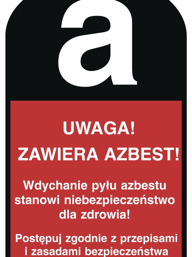 LC003 Uwaga! Zawiera azbest -  15 naklejek