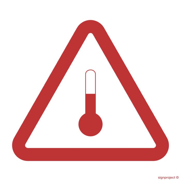 MA008 Oznakowanie dla materiałów o podwyższonej temperaturze - 48 naklejek