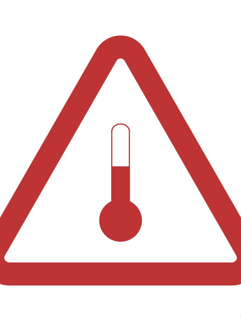 MA008 Oznakowanie dla materiałów o podwyższonej temperaturze - 12 naklejek