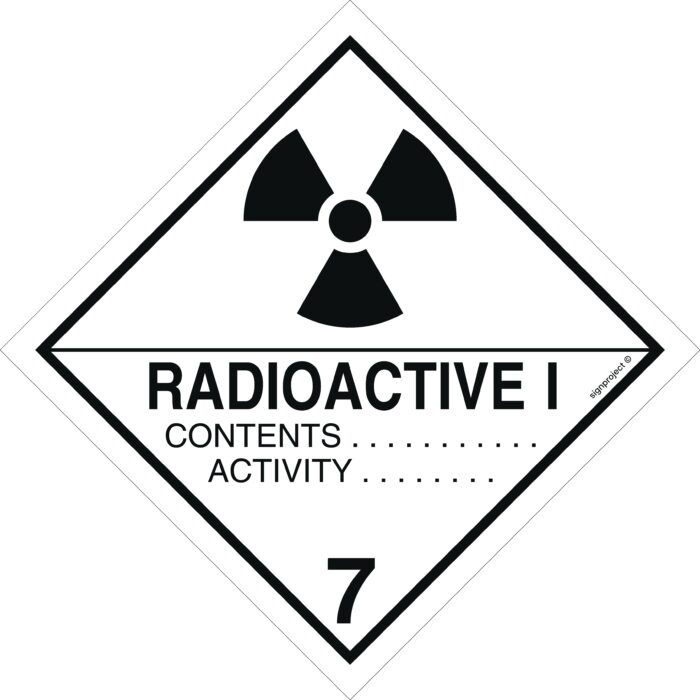 MB007 Materiały promieniotwórcze w opakowaniu - 48 naklejek