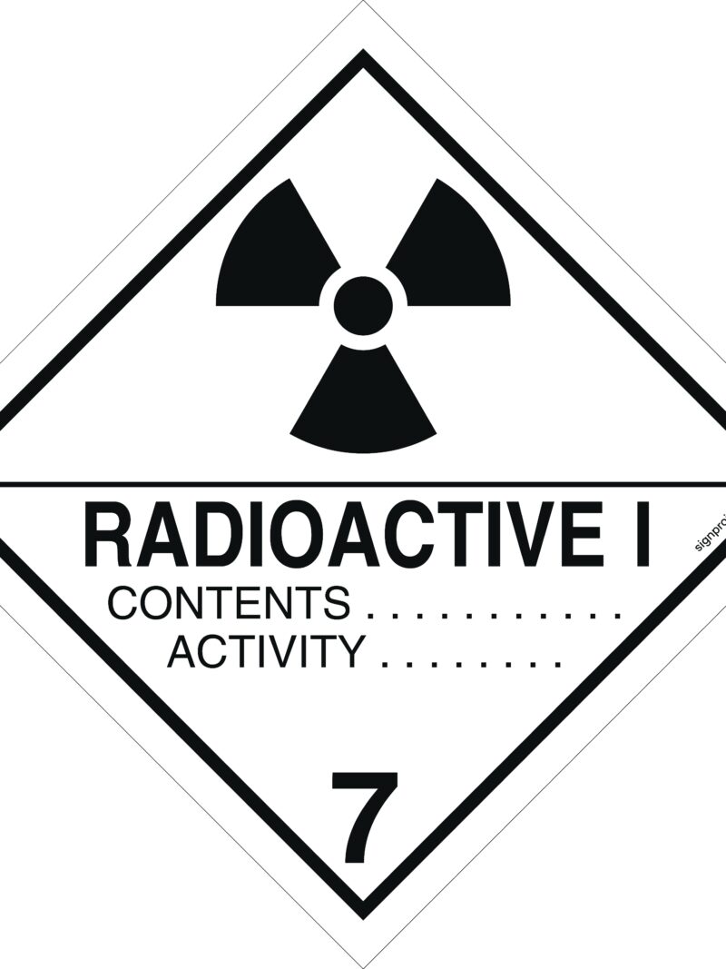 MB007 Materiały promieniotwórcze w opakowaniu - 12 naklejek