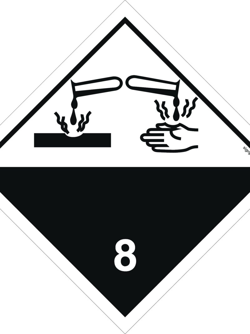 MB010 Materiały żrące -  12 naklejek