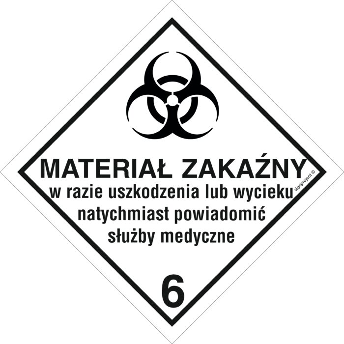 MB019 Materiały zakaźne - 48 naklejek