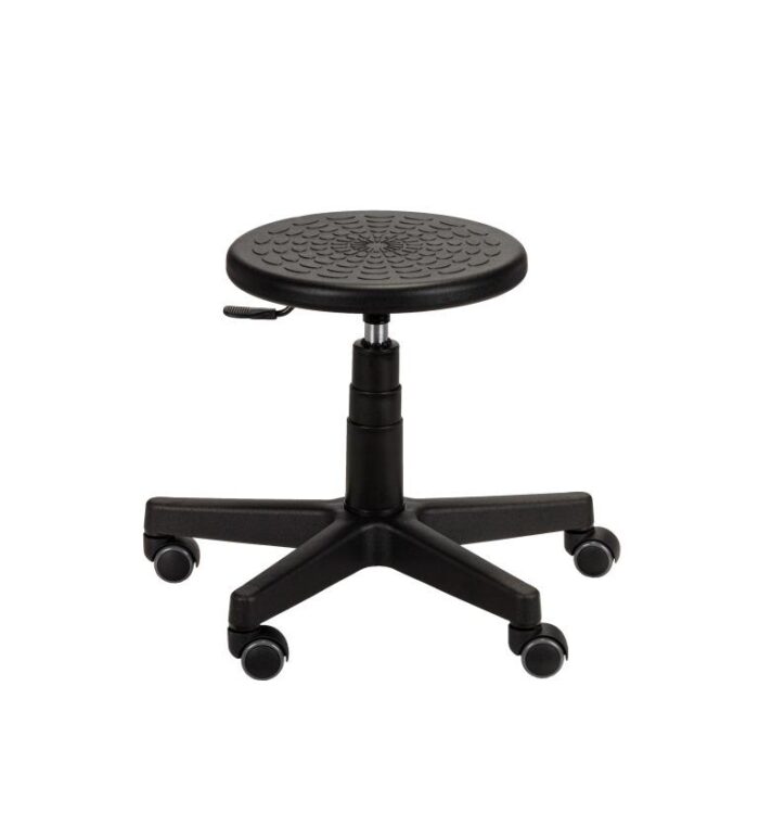 Taboret obrotowy poliuretanowy warsztatowy, laboratorium, krzesło robocze 3BKP POLS - obrazek 2