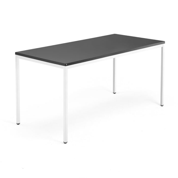 Biurko QBUS, rama 4 nogi, 1600x800 mm, biały, czarny