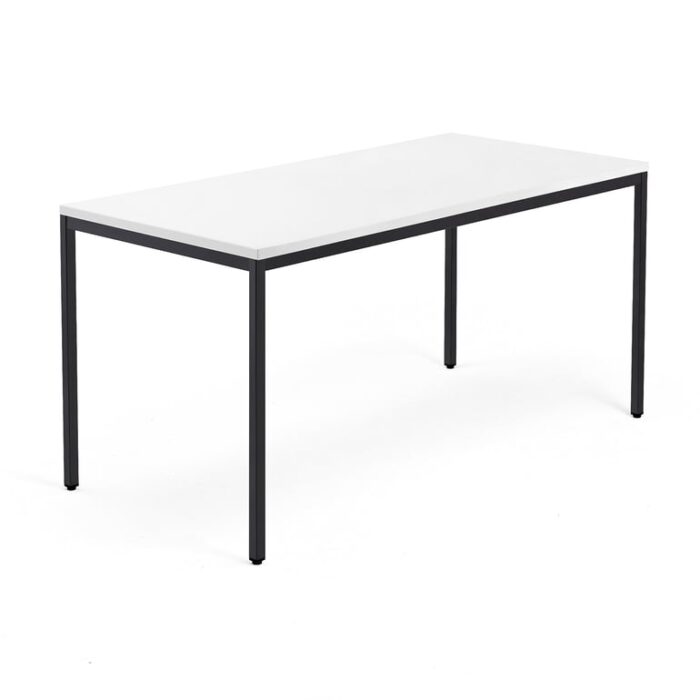 Biurko QBUS, rama 4 nogi, 1600x800 mm, czarny, biały