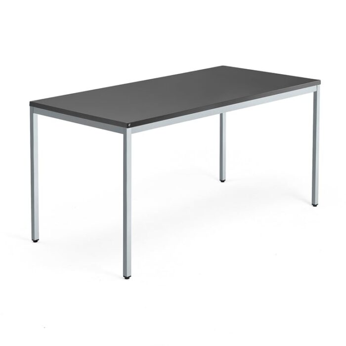 Biurko QBUS, rama 4 nogi, 1600x800 mm, srebrny, czarny