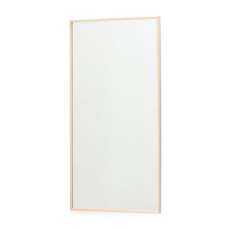 Lustro pełnej długości, 620x1220 mm, rama brzoza
