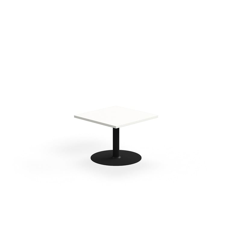 Stolik kawowy VERTICUS, 700x700x500 mm, biały/czarny