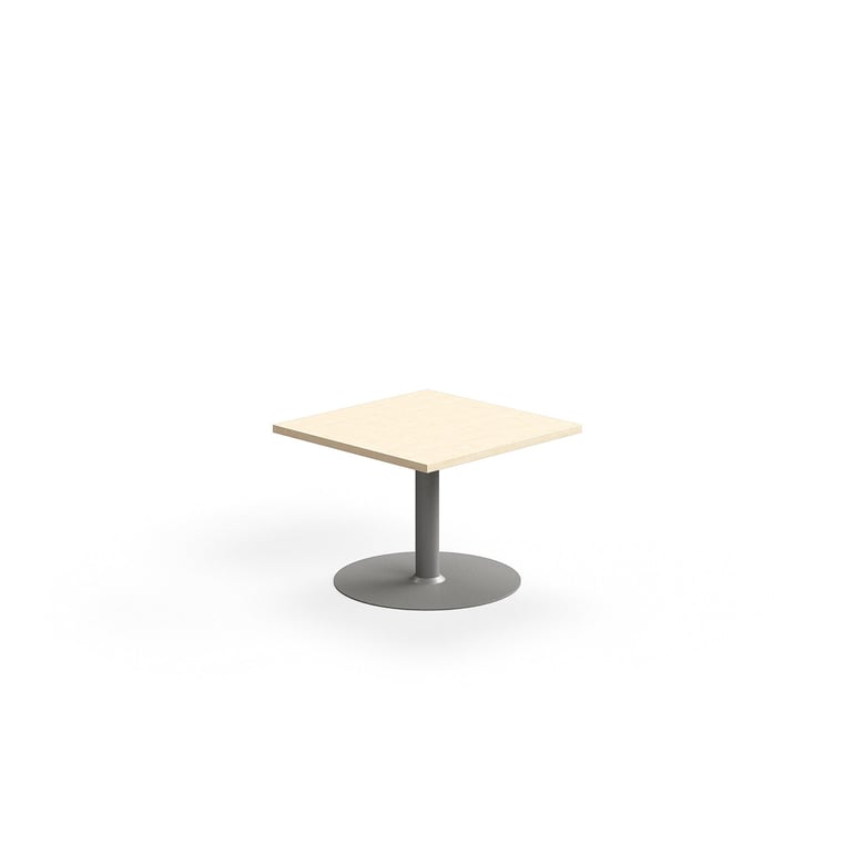 Stolik kawowy VERTICUS, 700x700x500 mm, brzoza/srebrny