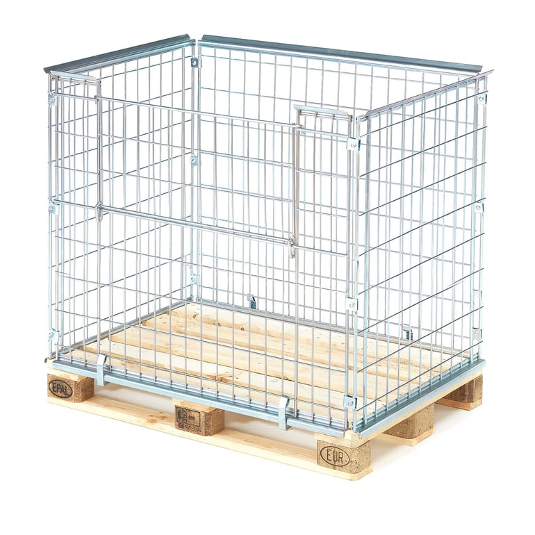 Kontener paletowy SPAN z siatki, 1220x820x1020 mm