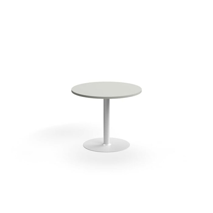 Stół VERTICUS, Ø900x720 mm, jasnoszary/biały