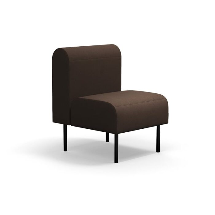 Sofa modułowa VARIETY, 1-osobowa, tkanina Blues CSII, ciemnobrązowy