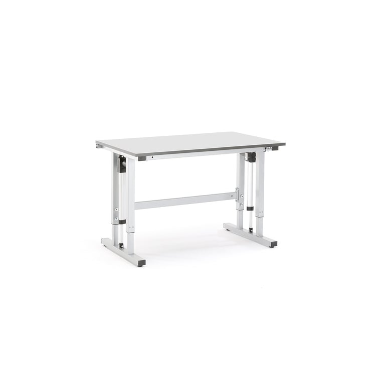 Elektryczny stół roboczy MOTION, 300 kg, 1200x800 mm, szary