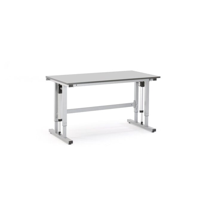Elektryczny stół roboczy MOTION, 300 kg, 1500x800 mm, szary
