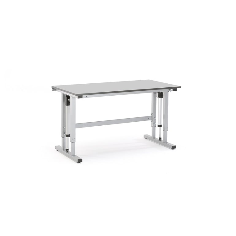 Elektryczny stół roboczy MOTION, 300 kg, 1500x800 mm, szary