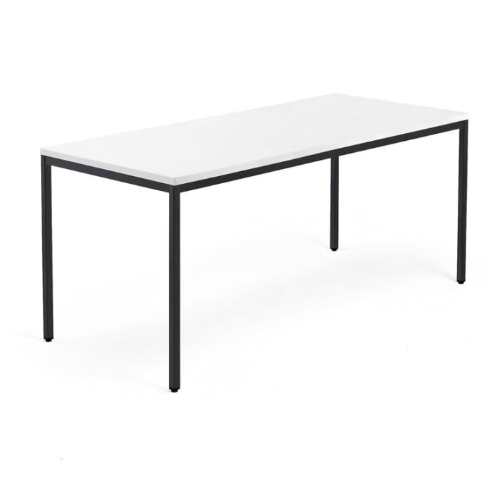 Biurko QBUS, rama 4 nogi, 1800x800 mm, czarny, biały