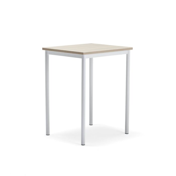 Biurko BORÅS PLUS, 700x600x900 mm, popielaty laminat, biały