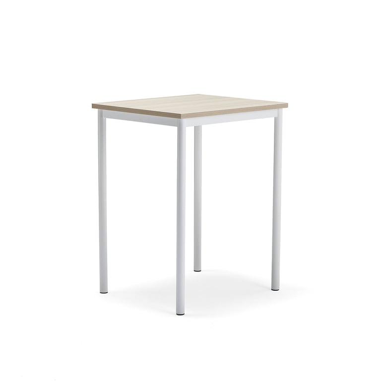 Biurko BORÅS PLUS, 700x600x900 mm, popielaty laminat, biały