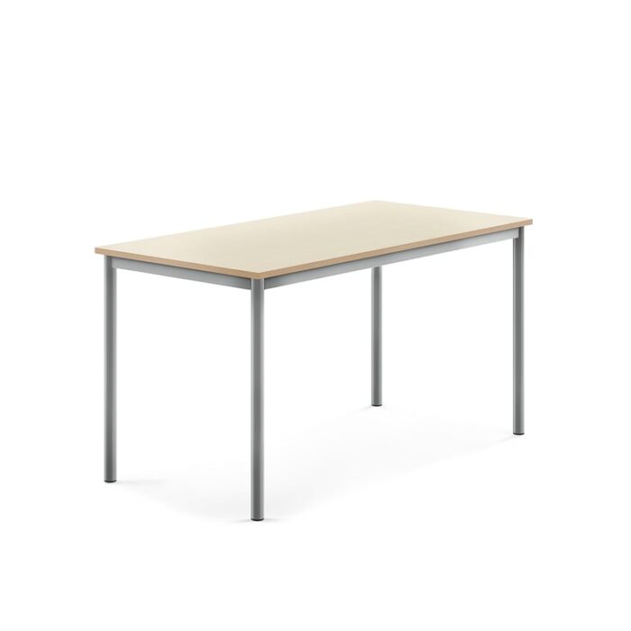 Stół BORÅS, 1400x700x720 mm, brzoza laminat, szary aluminium