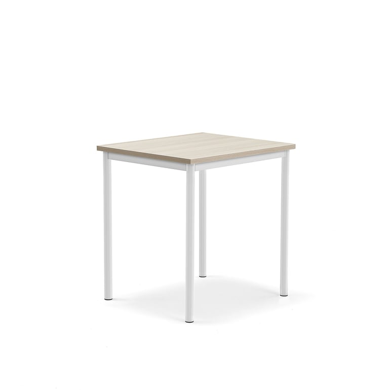 Biurko BORÅS PLUS, 700x600x720 mm, popielaty laminat, biały