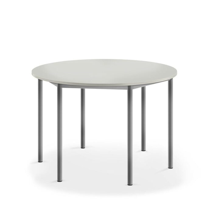 Stół BORÅS, okrągły, Ø1200x760 mm, szary laminat, szary aluminium