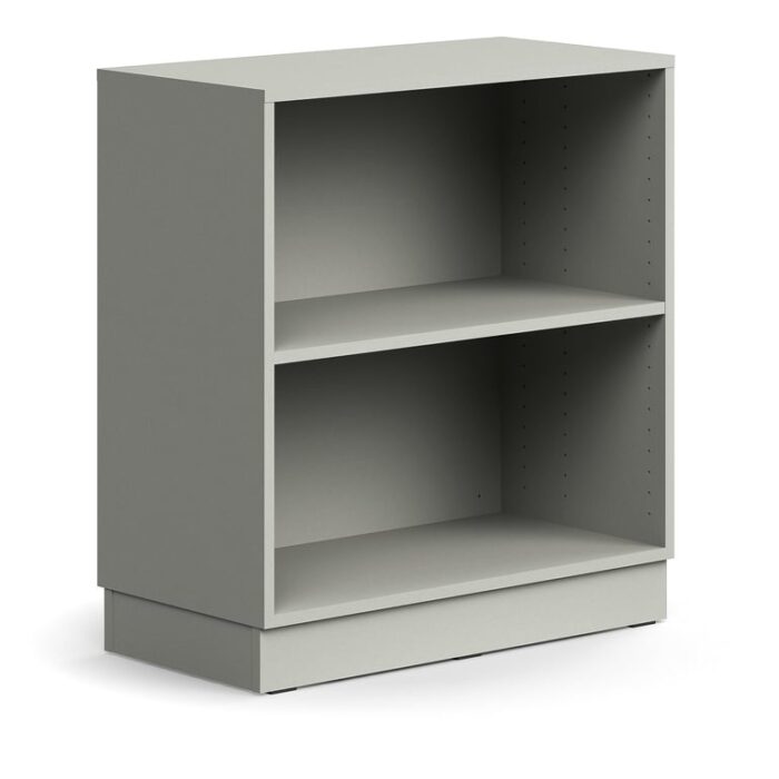 Regał QBUS, 1 półka, cokół, 868x800x400 mm, jasnoszary