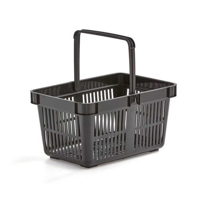 Koszyk na zakupy, 480x330x250 mm, 27 L, czarny