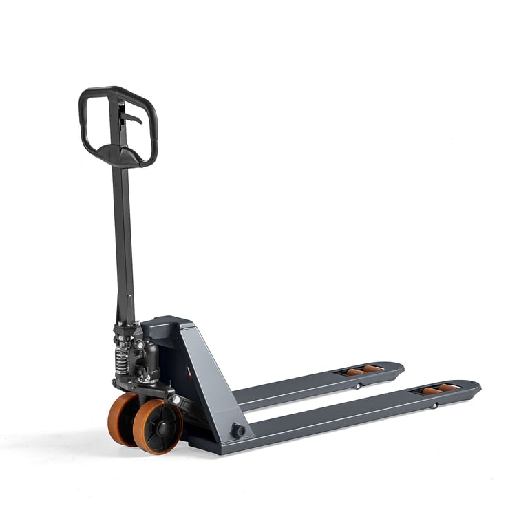 Wózek paletowy ASSIST, 1500 kg, 1150 mm, poliuretan, szary