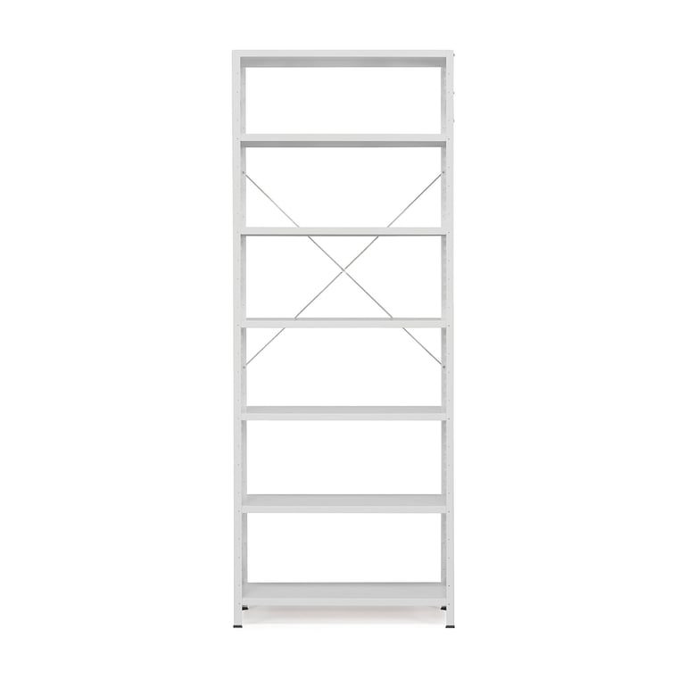 Regał IDEAL, moduł podstawowy, 2500x1010x400 mm, szary