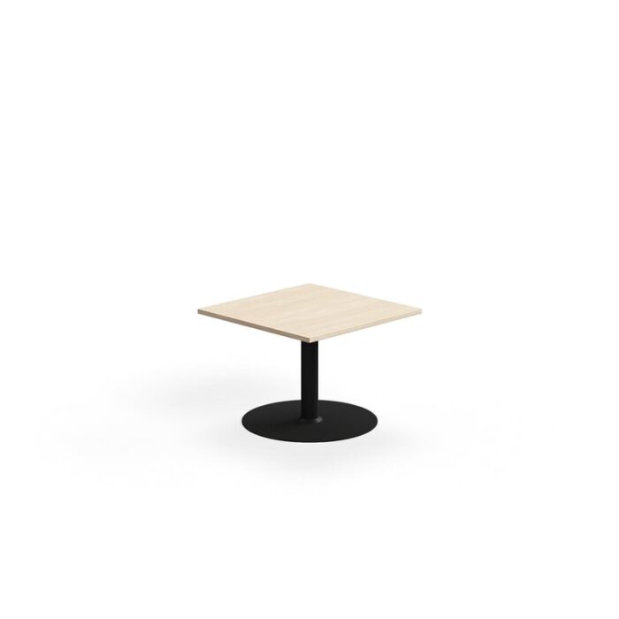 Stolik kawowy ALVA, 700x700x500 mm, laminat wysokociśnieniowy, czarny/brzoza